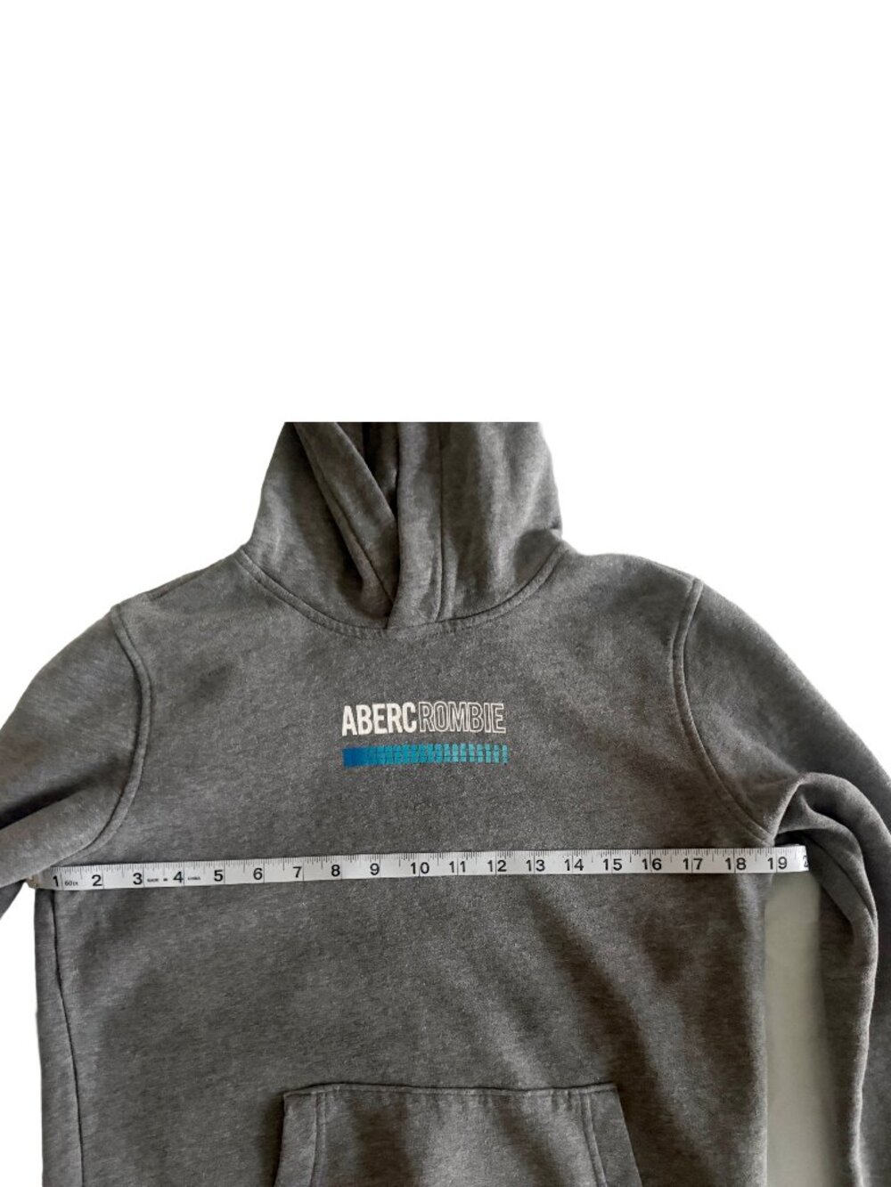 Abercrombie Kids Gray Logo Hoodie Sweatshirt Size 13/14 - Picture 4 of 5